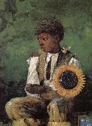 Winslow Homer Dedicated to the teacher s sunflower
